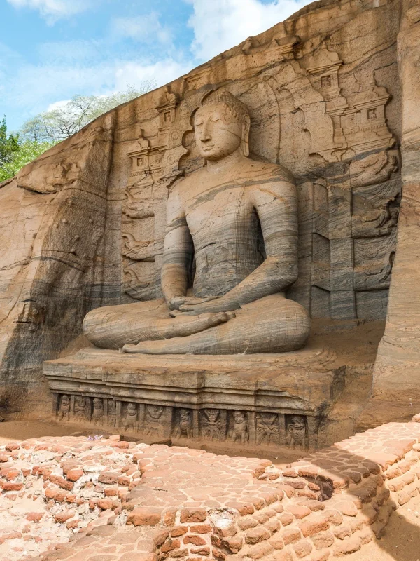 Gal Vihara Buddha statues in Polonnaruwa Sri Lanka