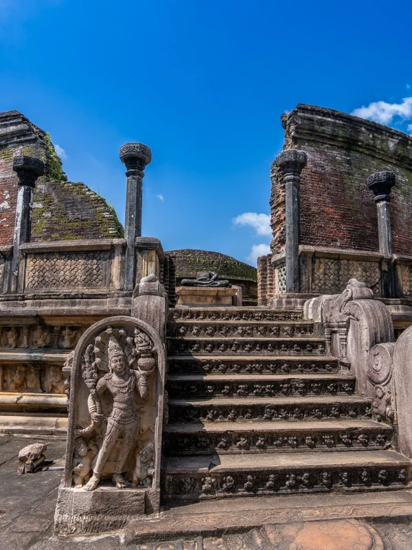 Watadageya ruins in Polonnaruwa Sri Lanka