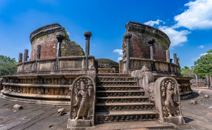 Watadageya ruins in Polonnaruwa Sri Lanka