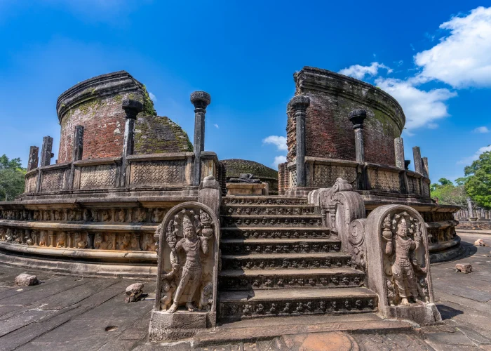 Watadageya ruins in Polonnaruwa Sri Lanka