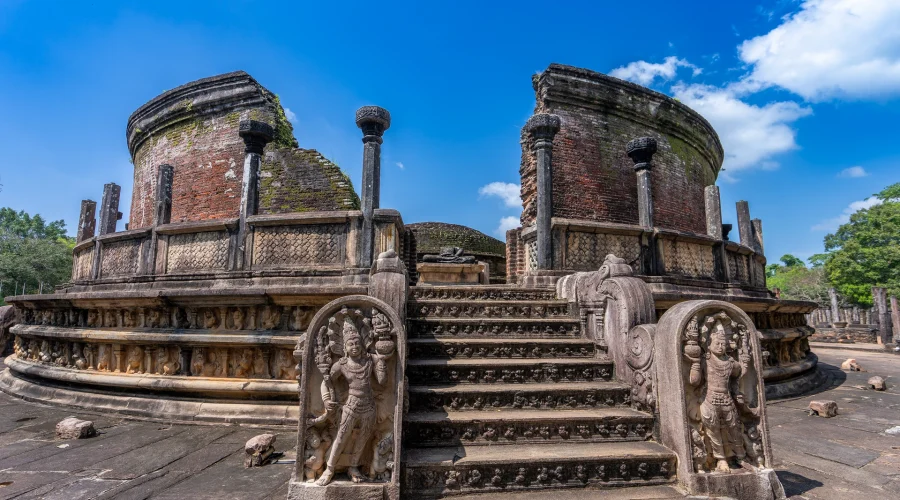 Watadageya ruins in Polonnaruwa Sri Lanka