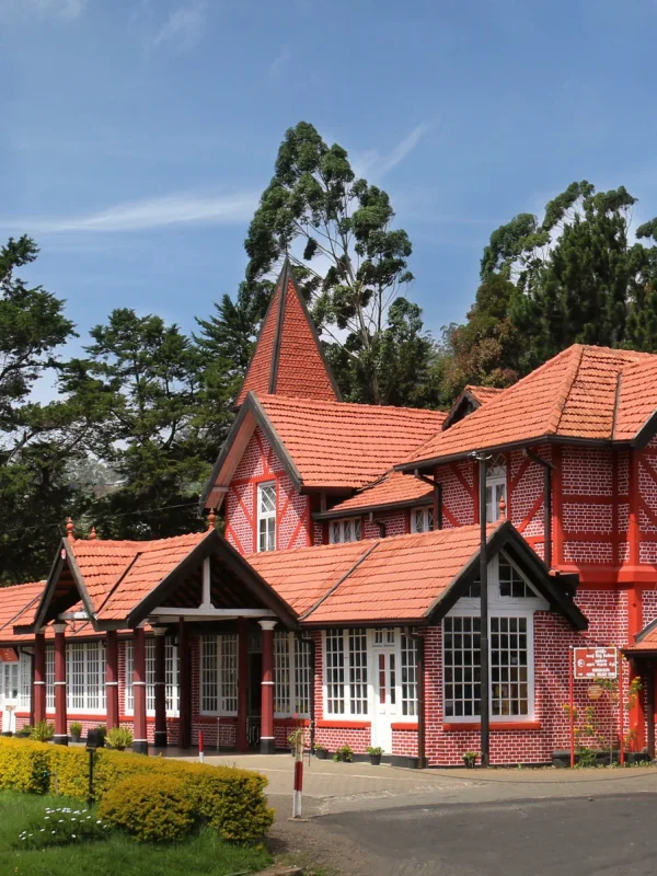 Historic red brick post office in Nuwara Eliya Sri Lanka